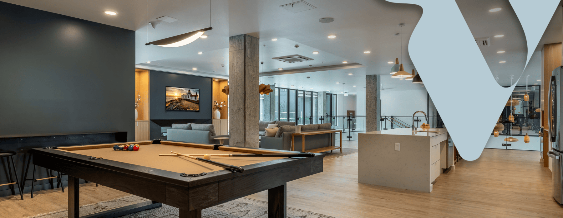 clubroom with billiards table