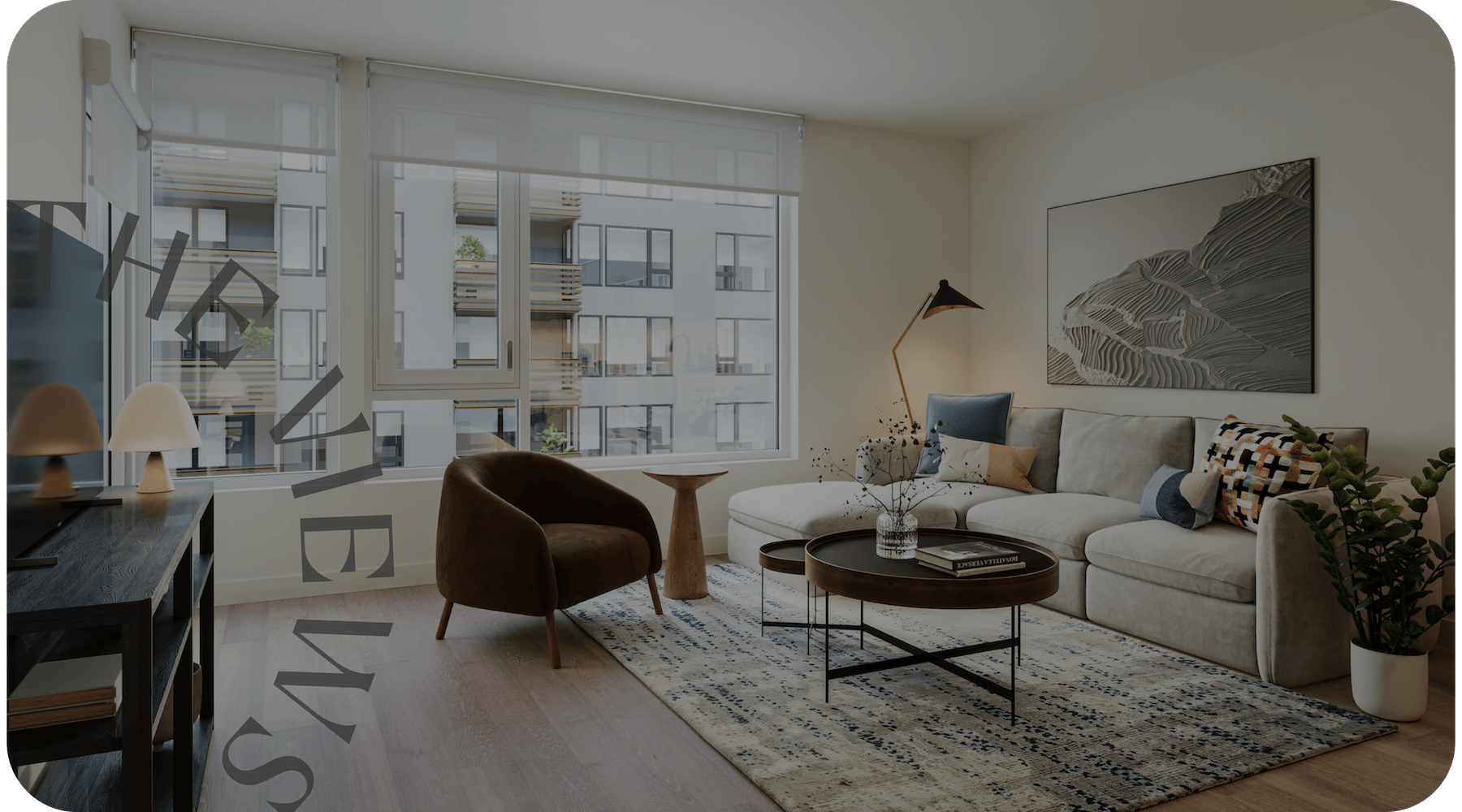 Open space living area with natural lighting